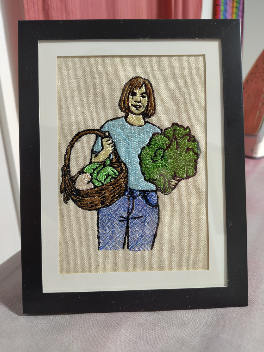 Custom embroidery of Mom